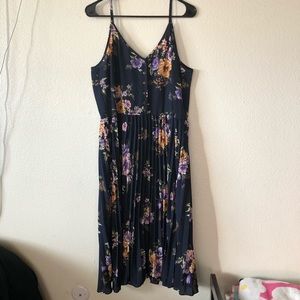 Navy blue floral dress